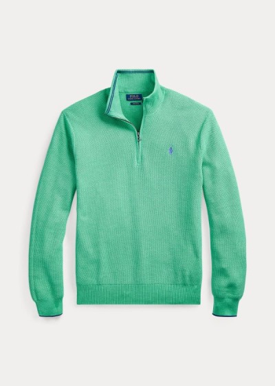 Polo Ralph Lauren Cotton Half-Zip Striktrøje Herre Danmark (XUWBH3065)